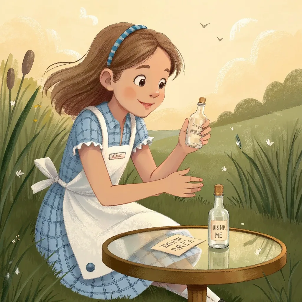 En la mesa, que desde luego antes no estaba, había un frasquito con una etiqueta que decía BÉBEME.