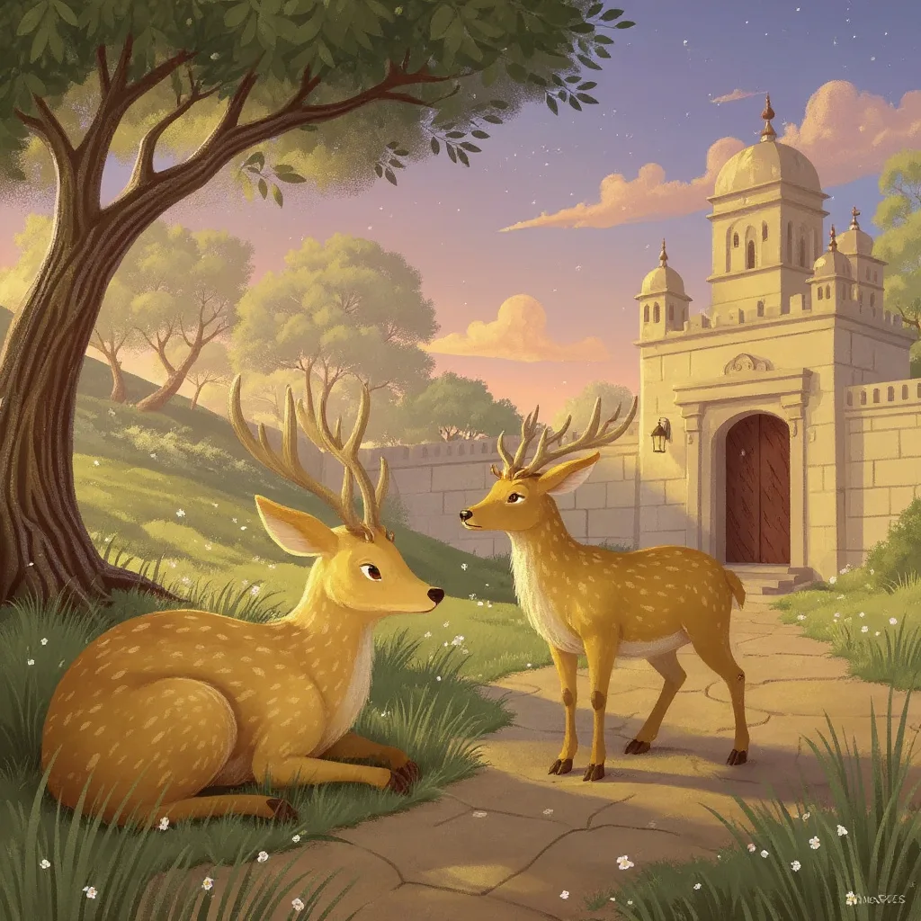 She went to her own king and asked whether her turn could be put back — not taken away, only moved, until the fawn was born.