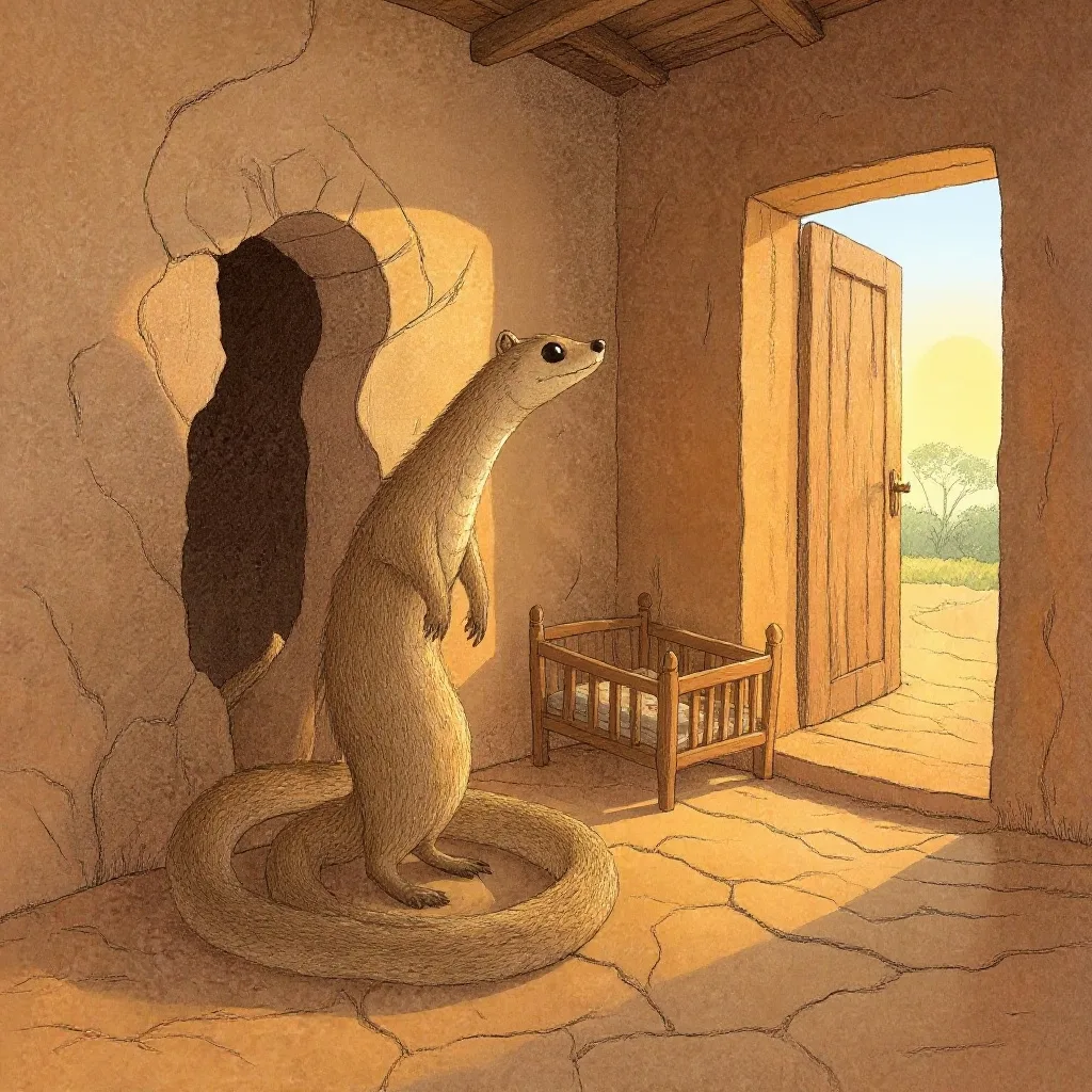 And out of a crack in the wall came a cobra.