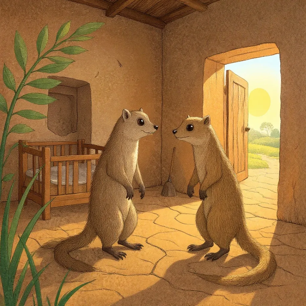 The mongoose was up before the snake was halfway across the floor.