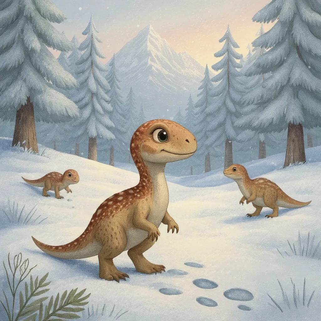 Muy al norte, allí donde el verano es corto y la noche de invierno dura semanas enteras, también vivían dinosaurios.