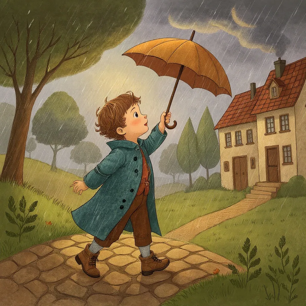 Wenn der Regen niederbraust, Wenn der Sturm das Feld durchsaust, Bleiben Mädchen oder Buben Hübsch daheim in ihren Stuben.