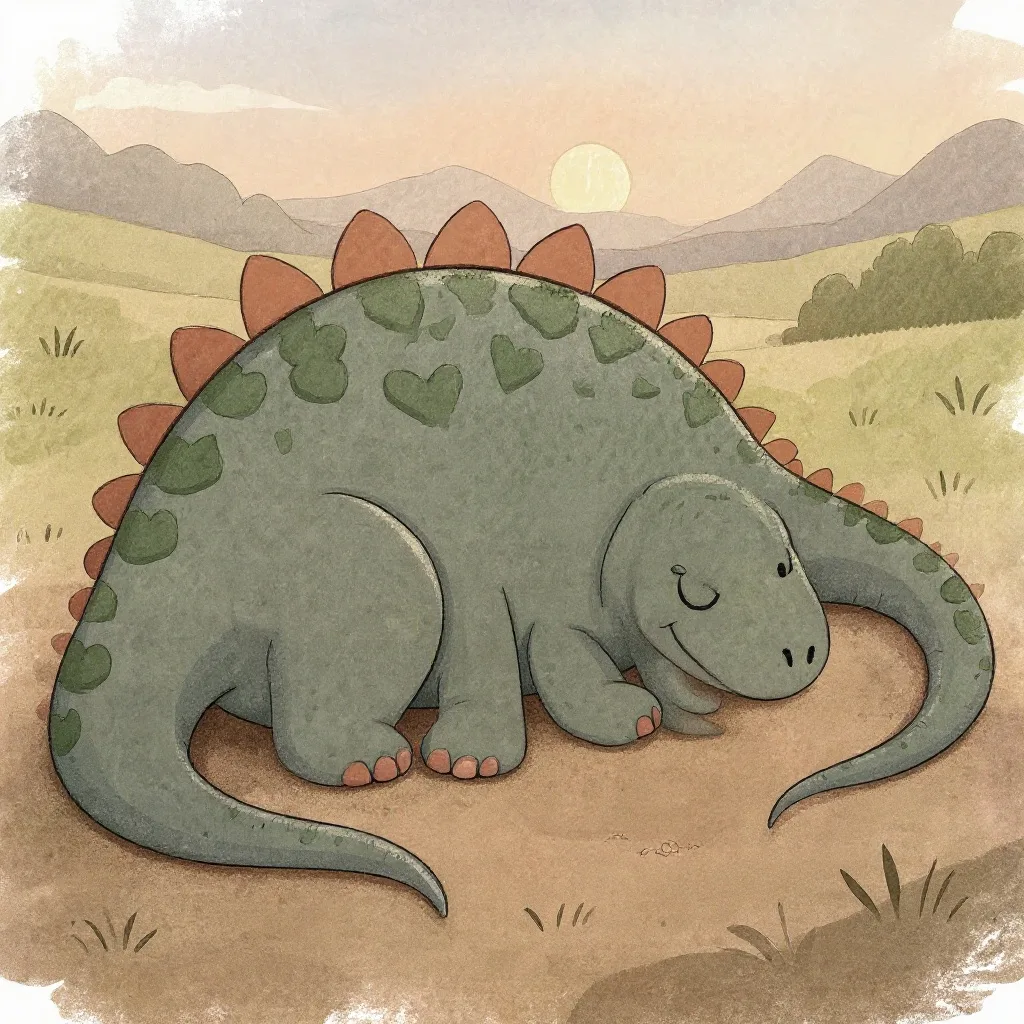 Kolczaste dinozaury z płytami na grzbiecie kładą się bokiem i zawsze blisko siebie, tak żeby płyty stykały się jak dachówki…