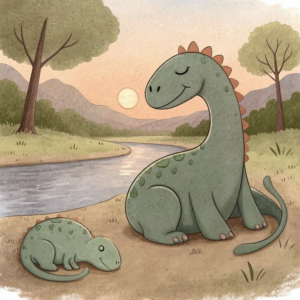 Dinozaury z płaskim dziobem jak u kaczki śpią przy samej wodzie, tak blisko rzeki, jak się tylko da.