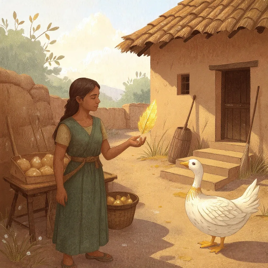They sold the feather, and it kept them for months.