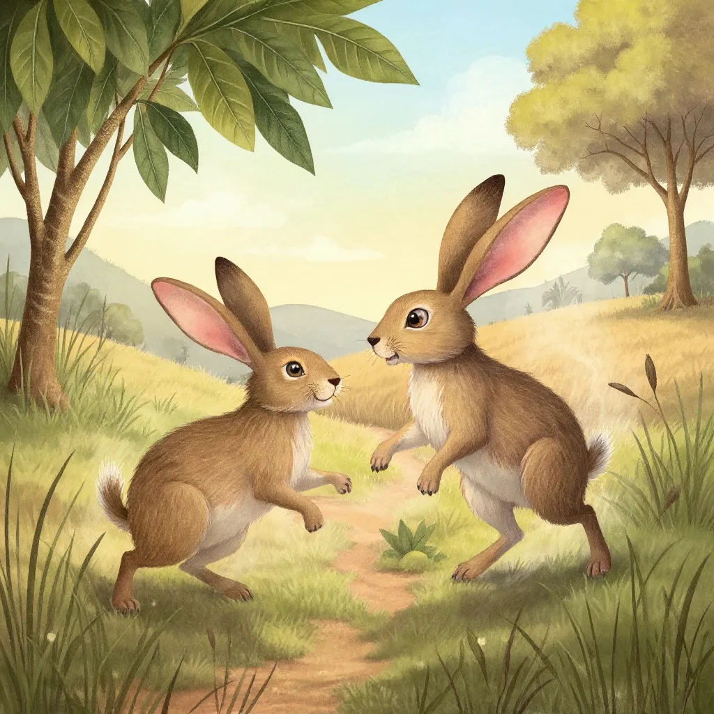 Another hare saw him going and shouted, «What is it?» «The earth is breaking up!» said the first hare, and did not stop, and…