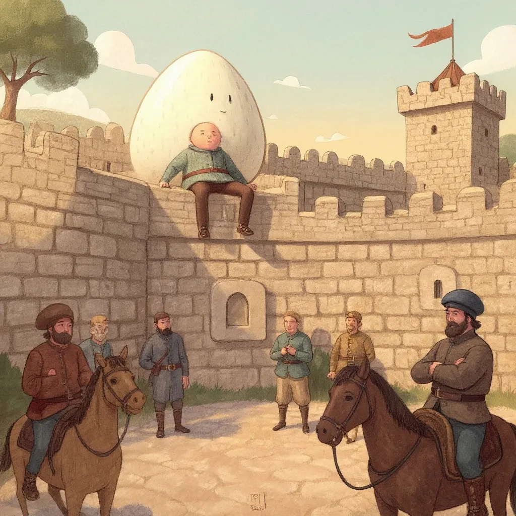 All the king's horses and all the king's men Couldn't put Humpty together again.