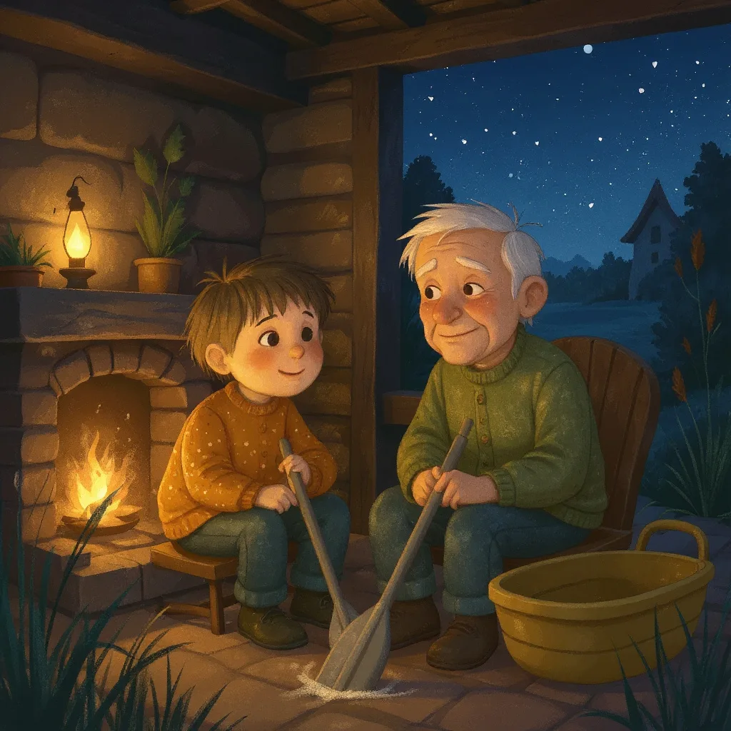 Vivían un abuelo y una abuela, y no tenían hijos.
