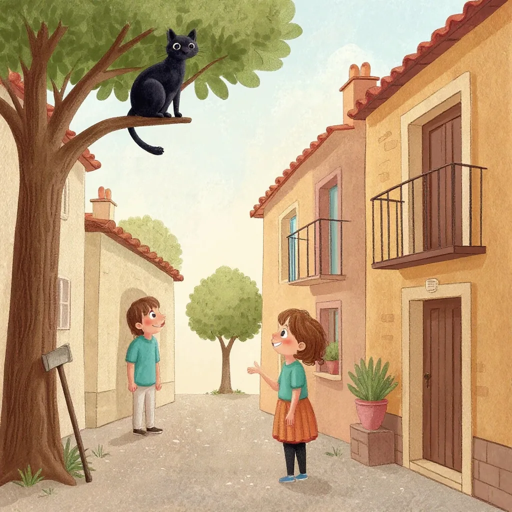 Kara kedi nerde? Ağaca çıktı Ağaç nerde? Balta kesti. Balta nerde? Suya düştü
