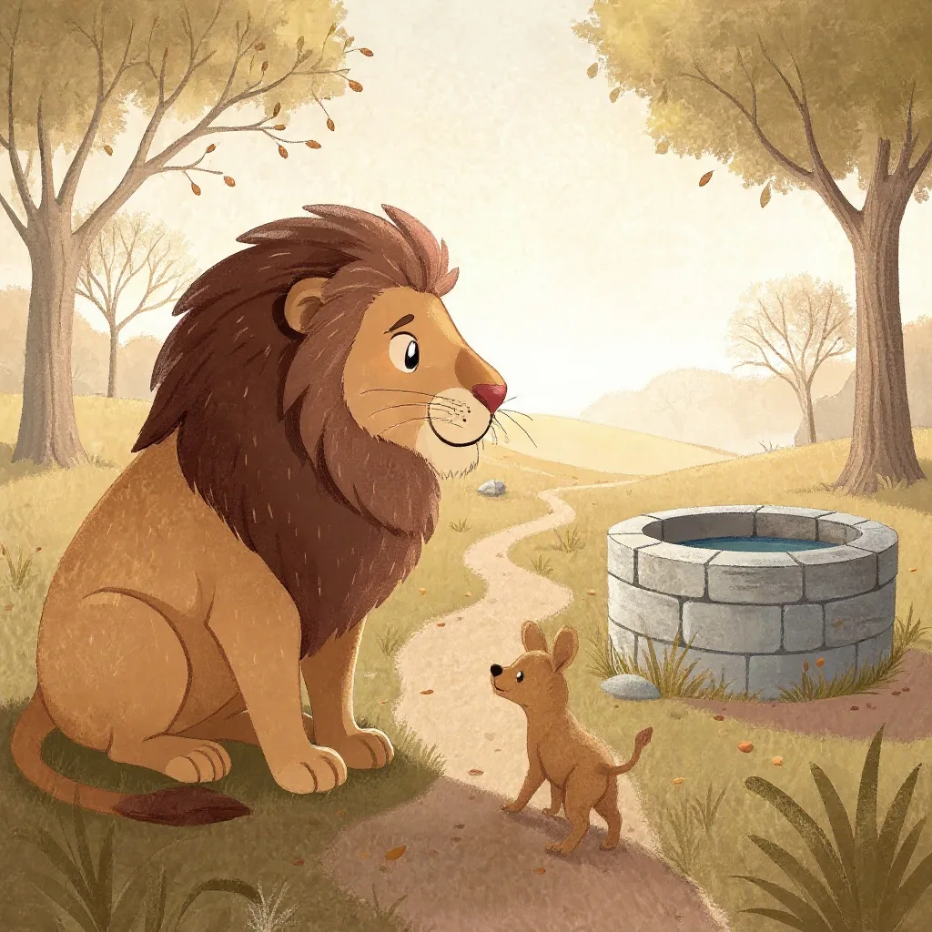The lion thought it a very good arrangement, and for a while it worked.