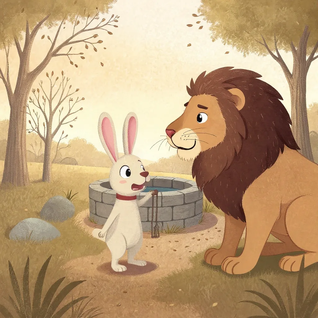«I am very sorry,» said the rabbit, out of breath.