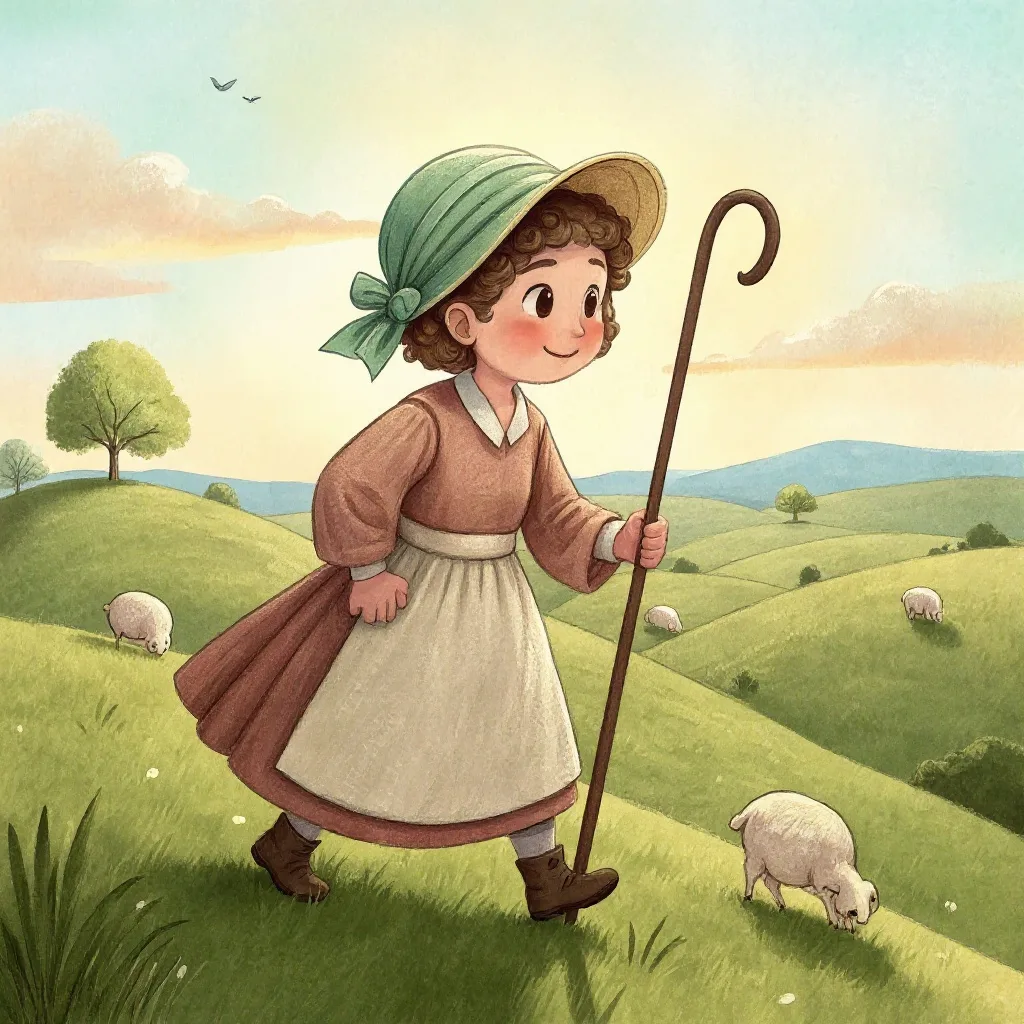 Then up she took her little crook, Determined for to find them; She found them indeed, but it made her heart bleed, For…