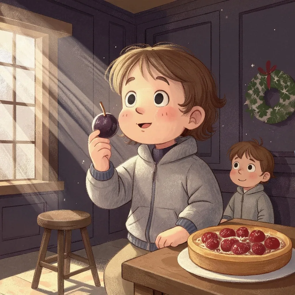He put in his thumb, And pulled out a plum, And said, «What a good boy am I!»