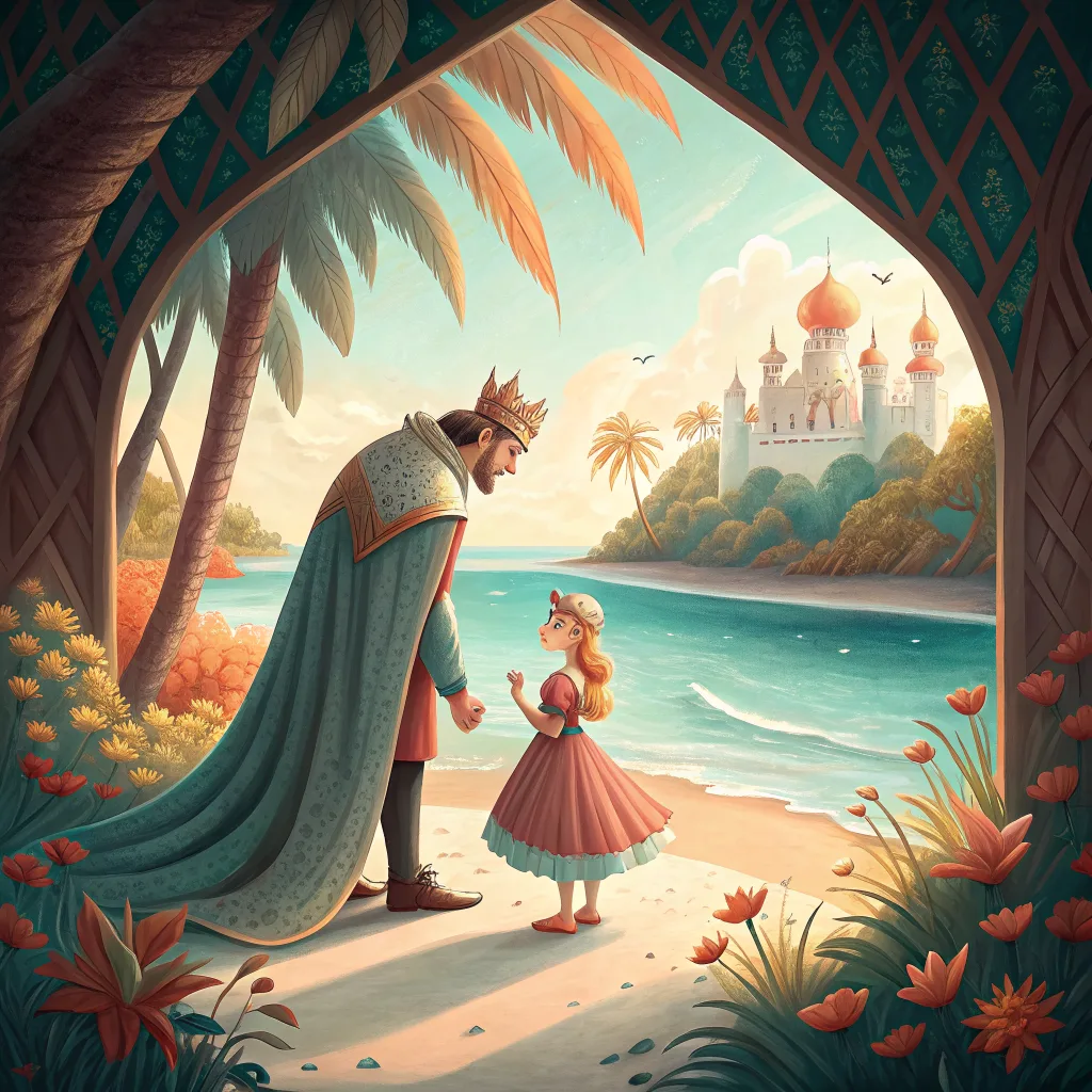 Y el papá dice enojado: "Un castigo has de tener: vuelve al cielo, y lo robado vas ahora a devolver." La princesa se…