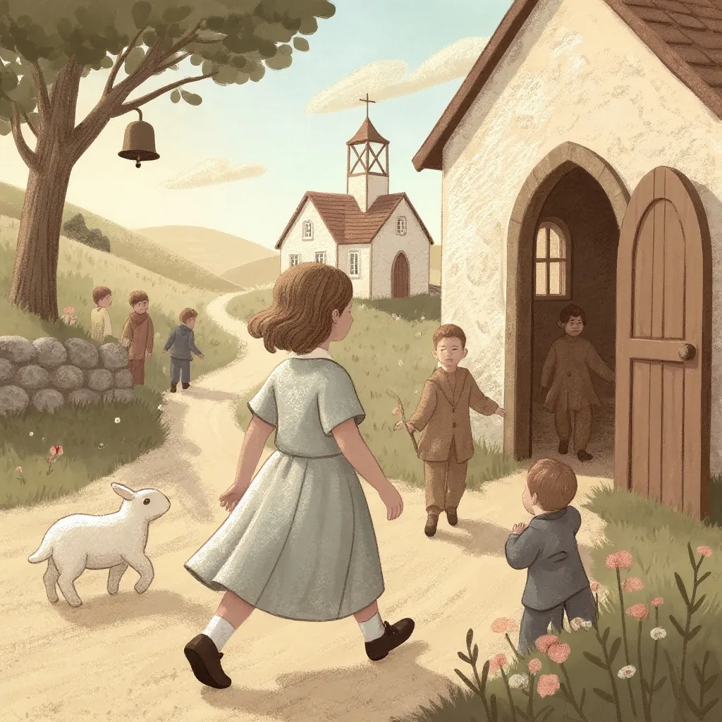 It followed her to school one day, Which was against the rule; It made the children laugh and play To see a lamb at school.