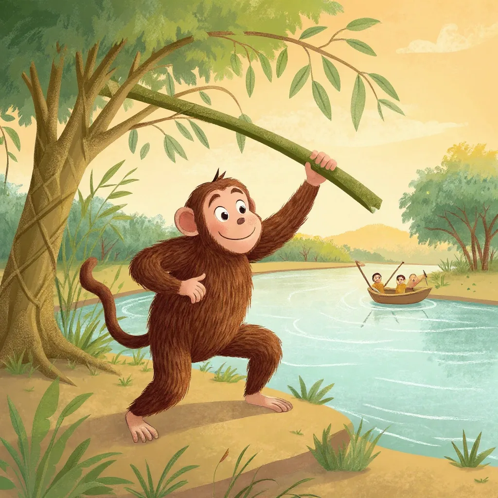 On the bank of the Ganges there grew a mango tree so large that a whole troop of monkeys lived in it — eighty thousand of…