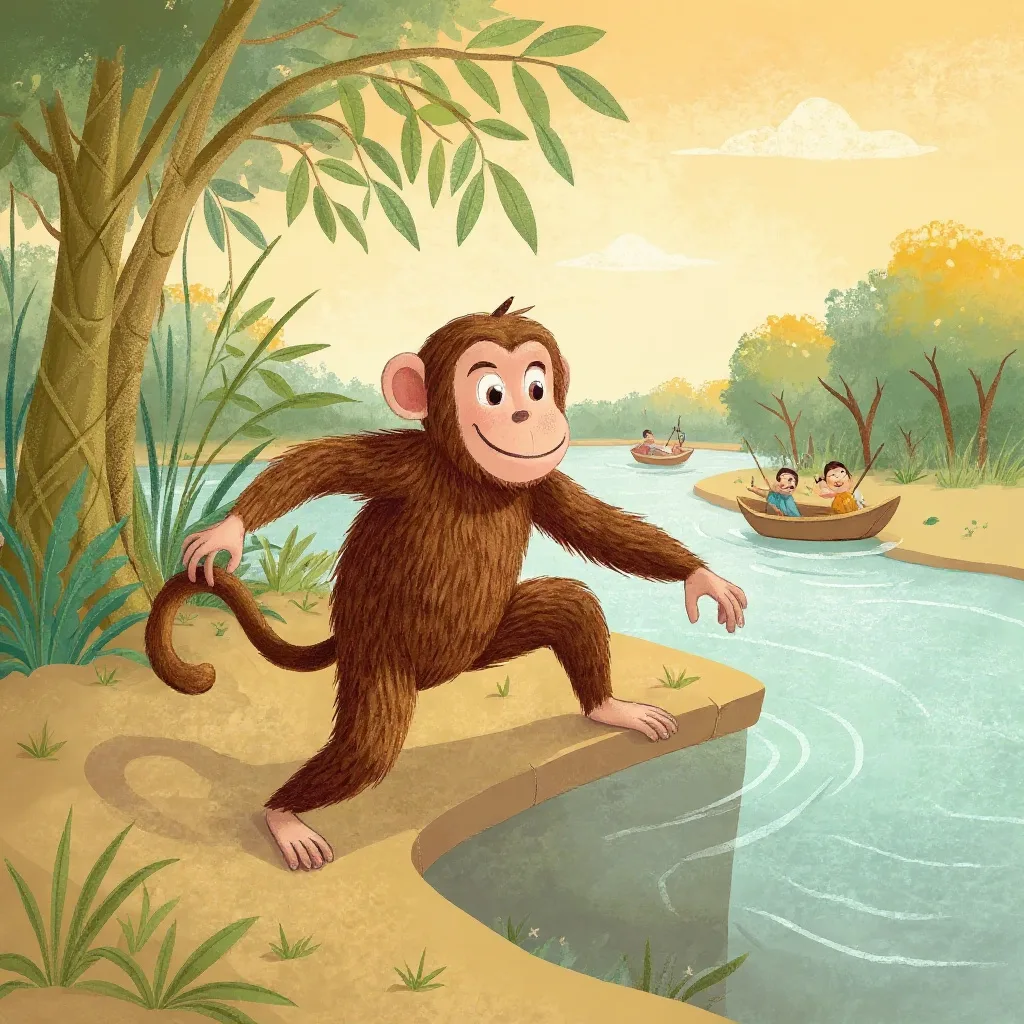 The monkey king jumped it.