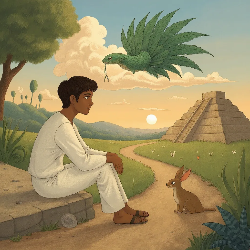 Hace mucho tiempo, cuando el mundo era todavía nuevo, los dioses vivían arriba y miraban la tierra desde lejos.