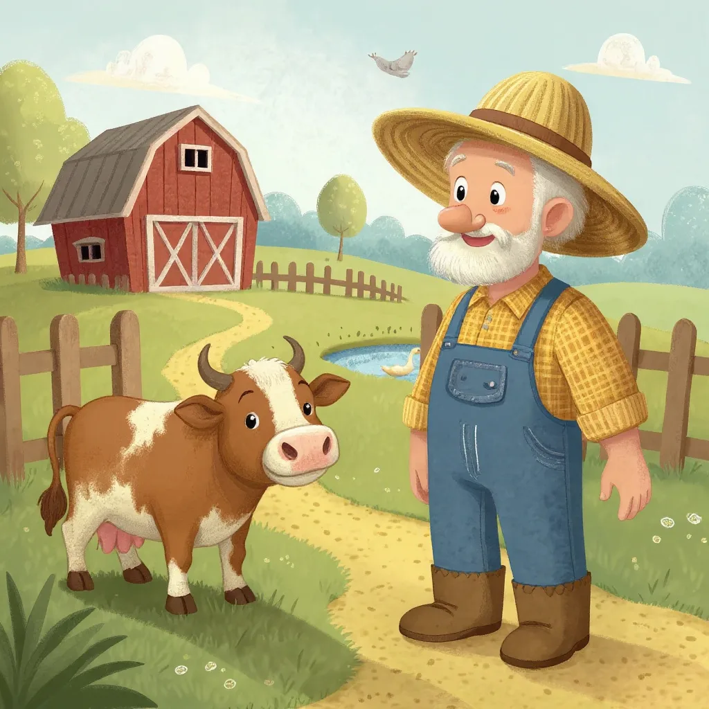 With a moo-moo here, And a moo-moo there, Here a moo, there a moo, Everywhere a moo-moo.