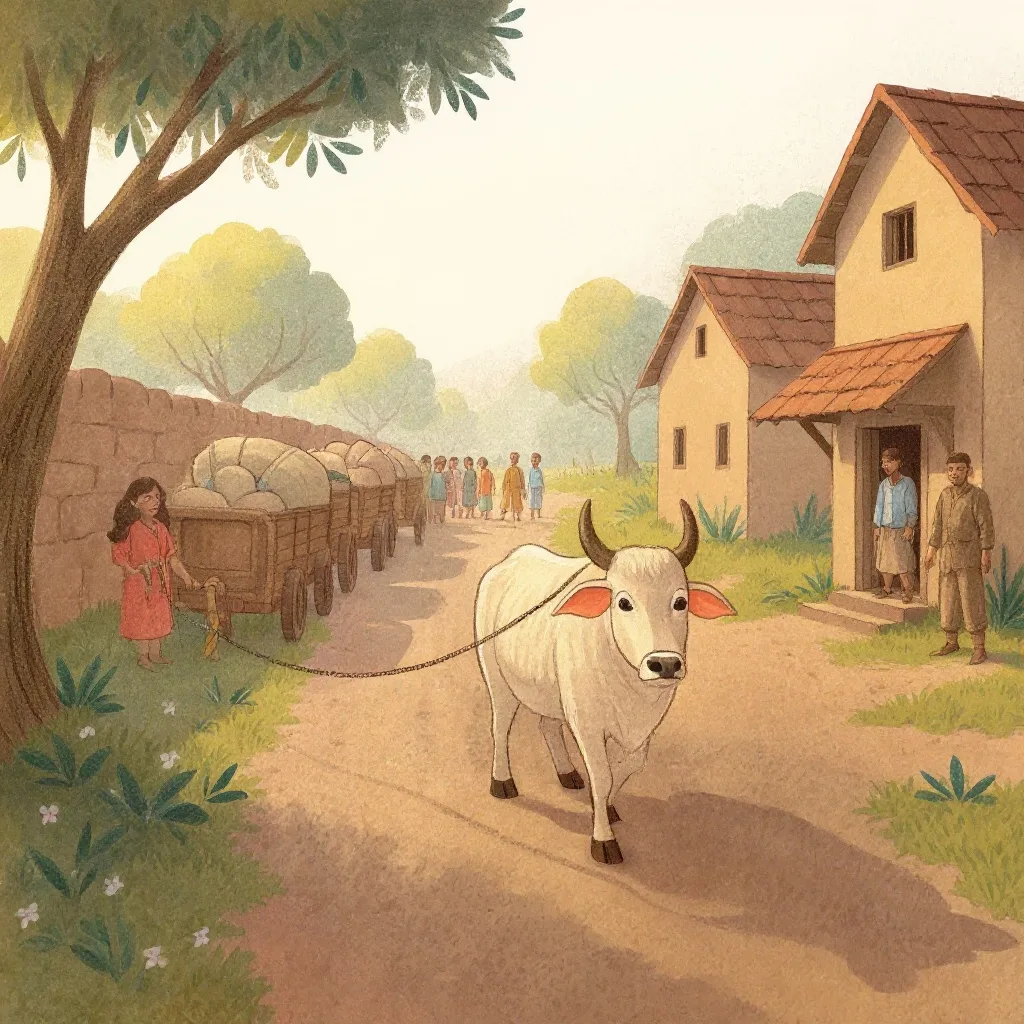 They lined them up on the road, tied together, loaded with sand and gravel, and they harnessed the ox to the front one in…