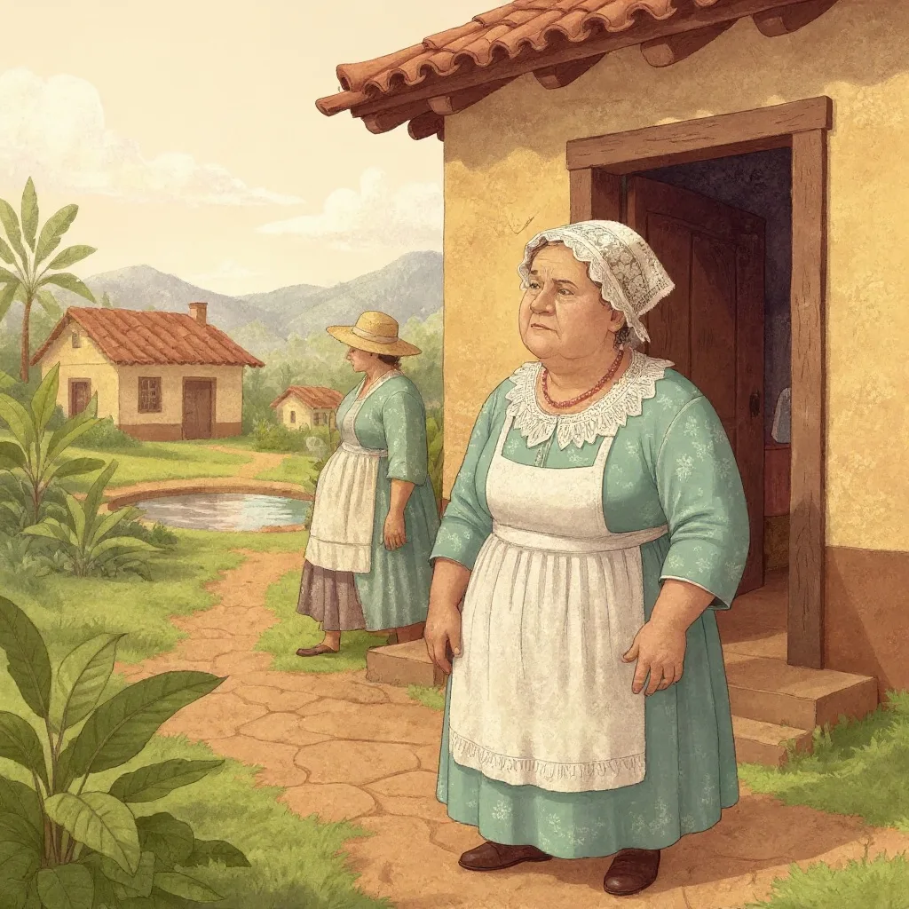Y esta vieja no tenía Ni un ranchito en que vivir Fuera de una casa grande Con su huerta y su jardín Nadie, nadie la cuidaba…