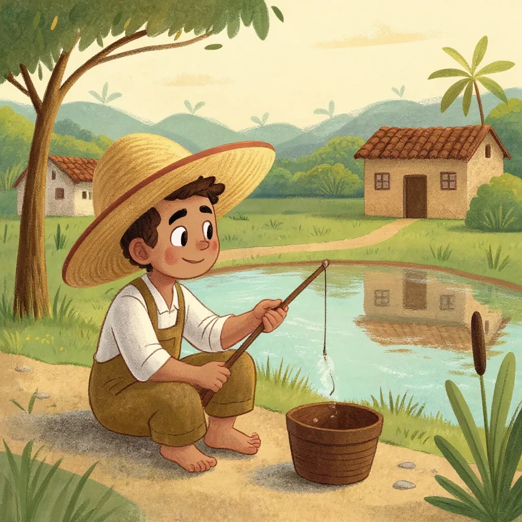 A Simón el bobito le gusta el pescado Y quiere volverse también pescador, Y pasa las horas sentado, sentado, Pescando en el…