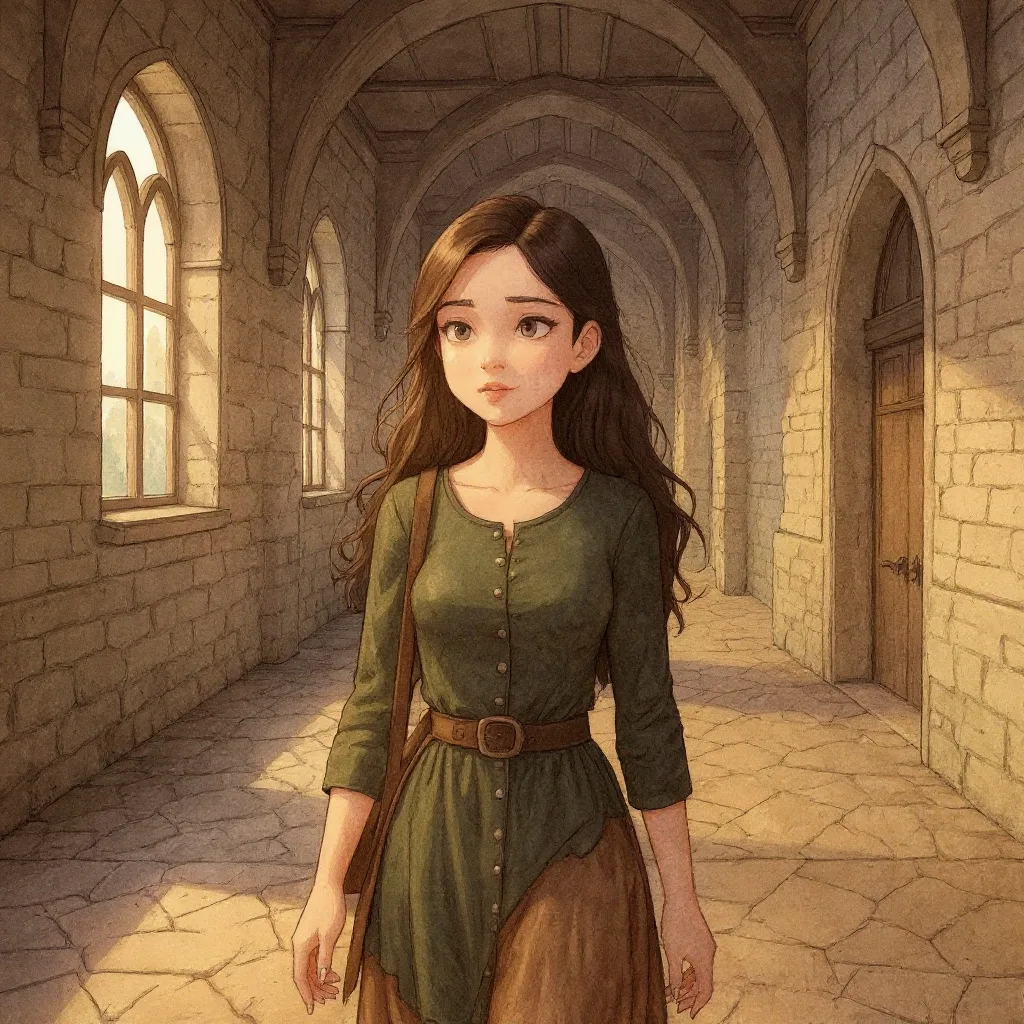 No dia em que a princesa fez quinze anos, o rei e a rainha não estavam em casa.