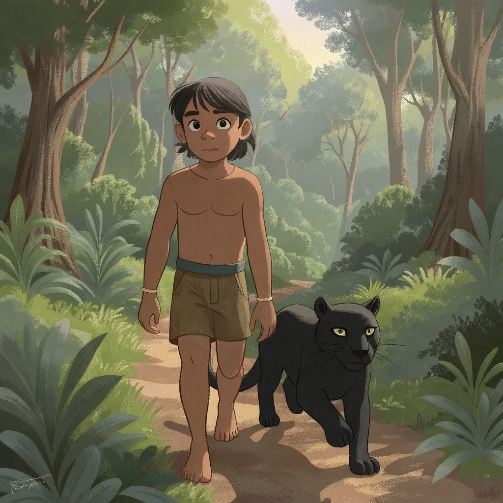 Solo una cosa le repetía Bagheera una y otra vez: «Shere Khan es tu enemigo, y un día la Manada se volverá contra ti, porque…