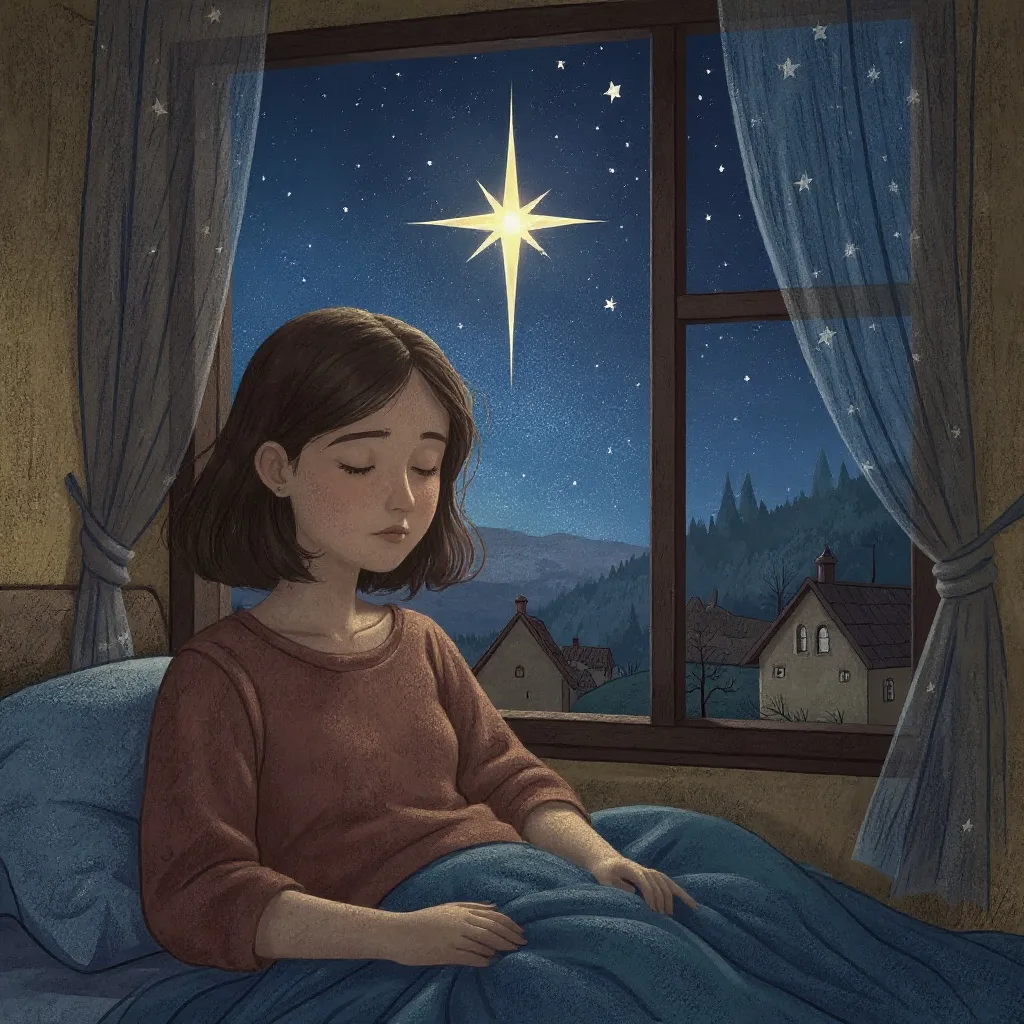In the dark blue sky you keep, And often thro' my curtains peep, For you never shut your eye, Till the sun is in the sky.