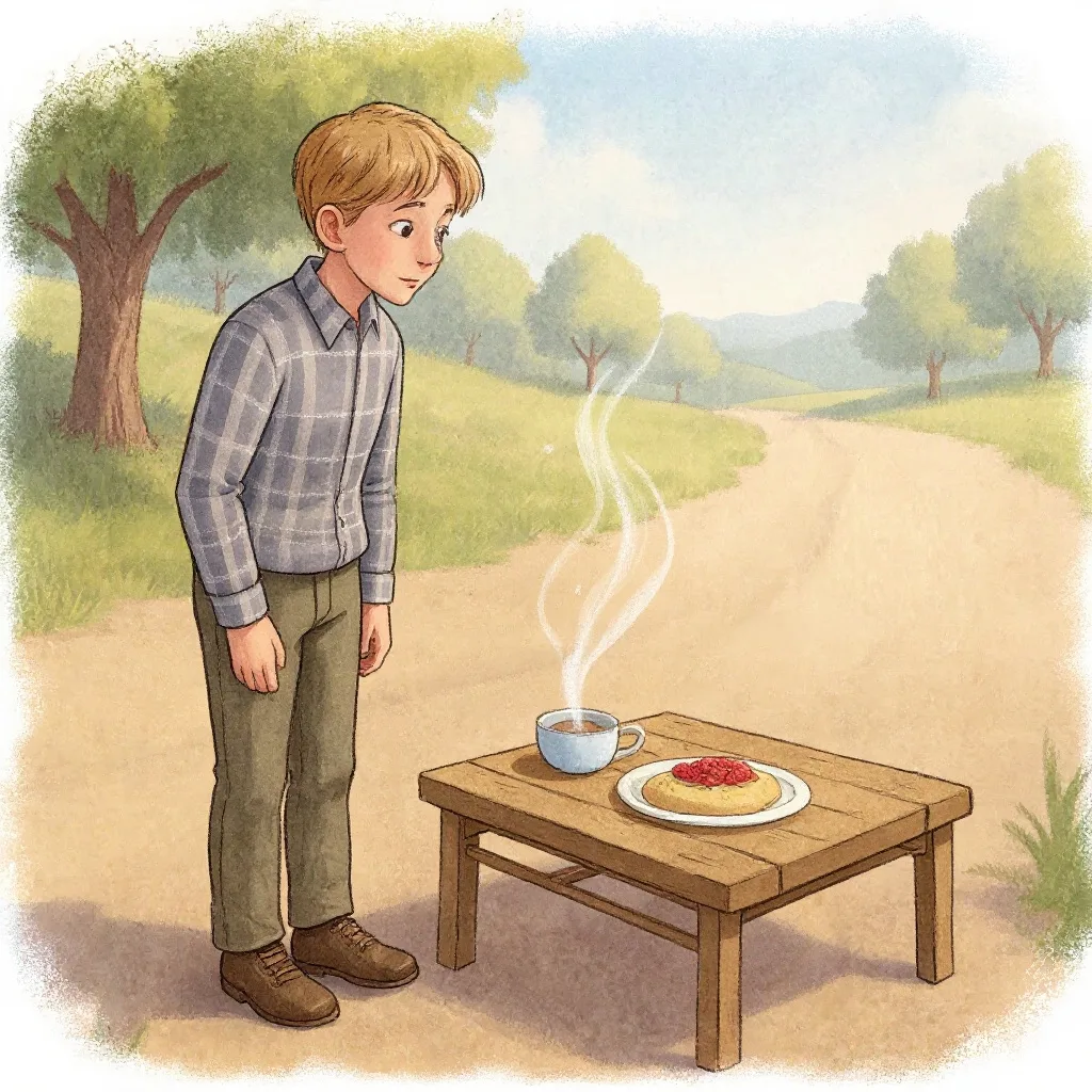Stolarz dał najstarszemu zwyczajny drewniany stolik.