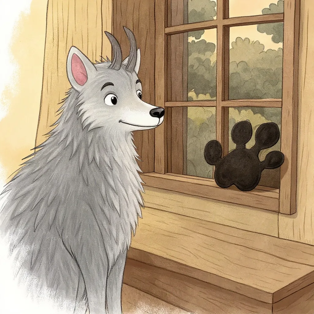 El lobo llamó por tercera vez.
