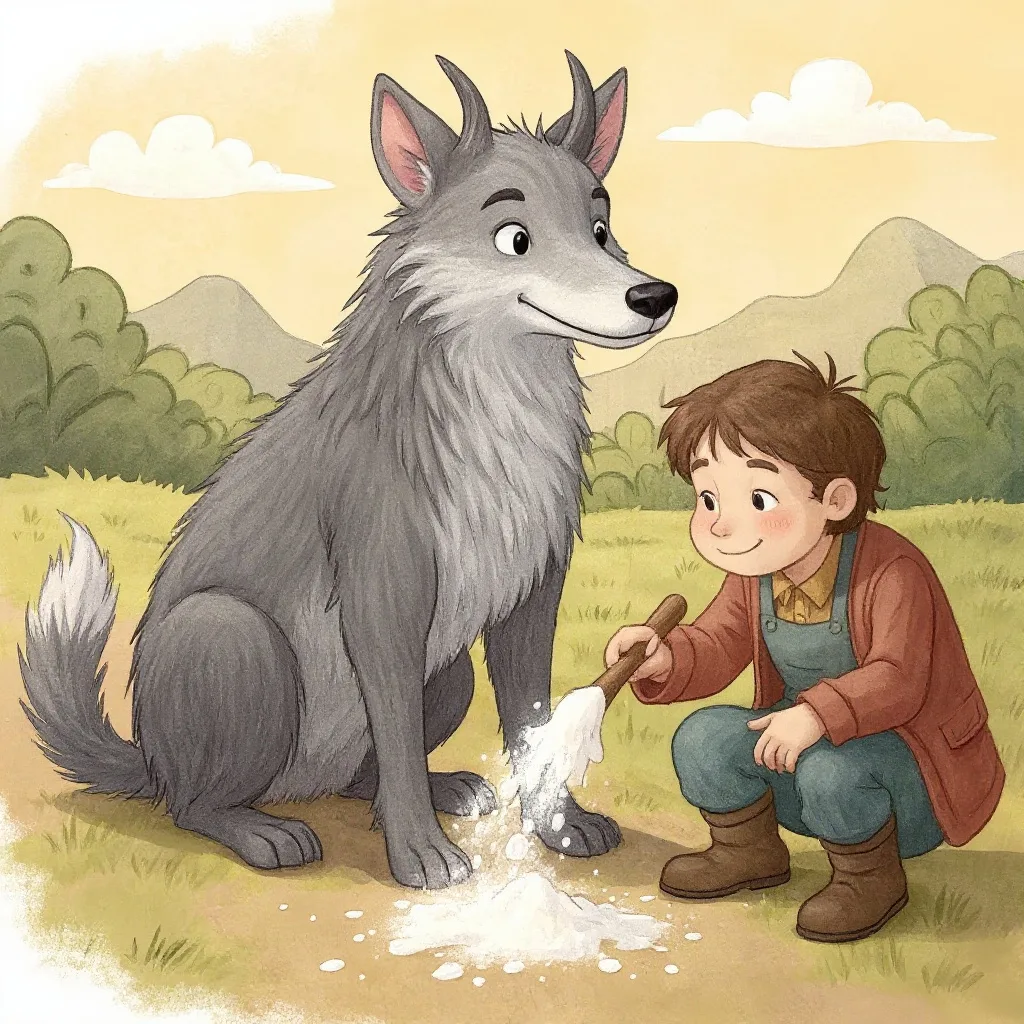 Lo que entró por la puerta era el lobo.