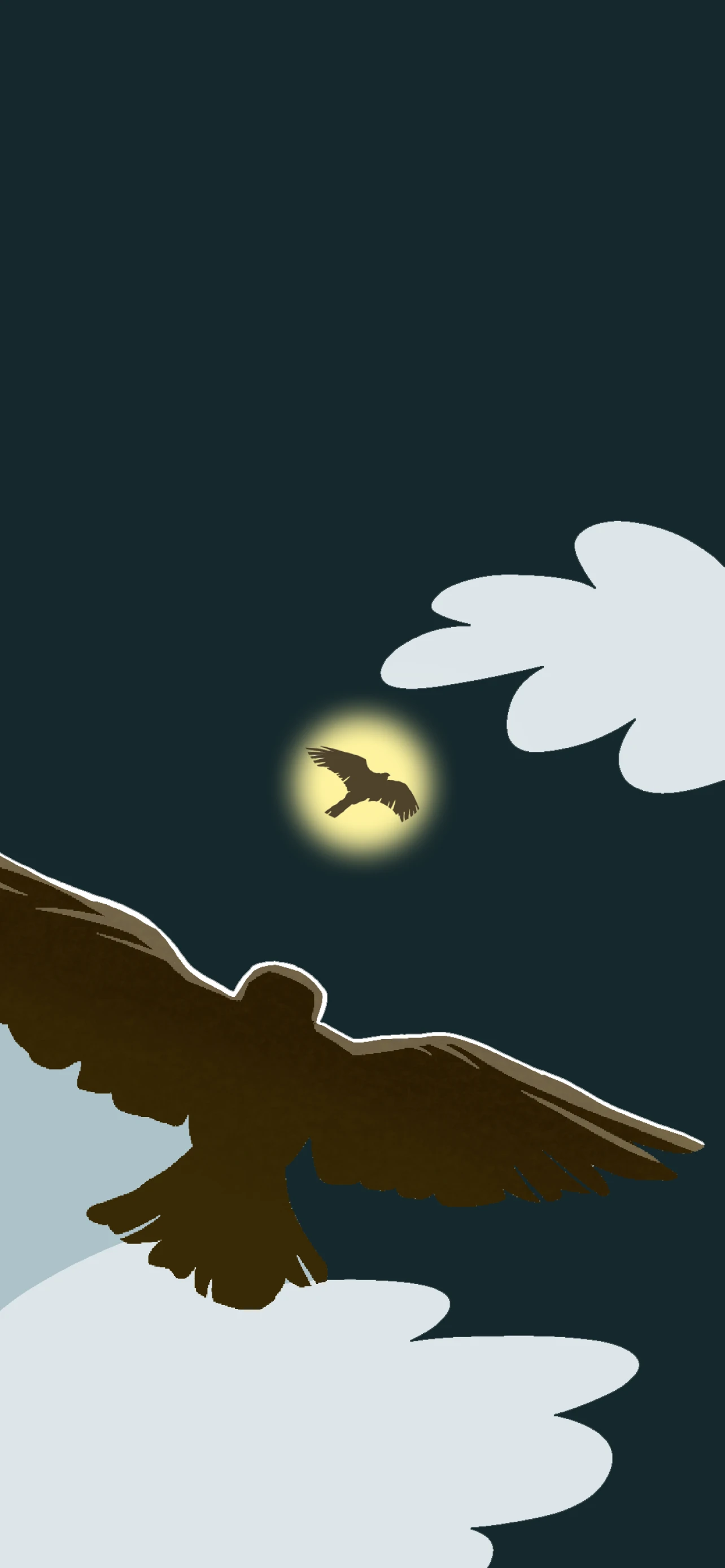 The very next day, as the hawk went wheeling high across the sky, Lark took a deep breath, beat his little wings, and flew…