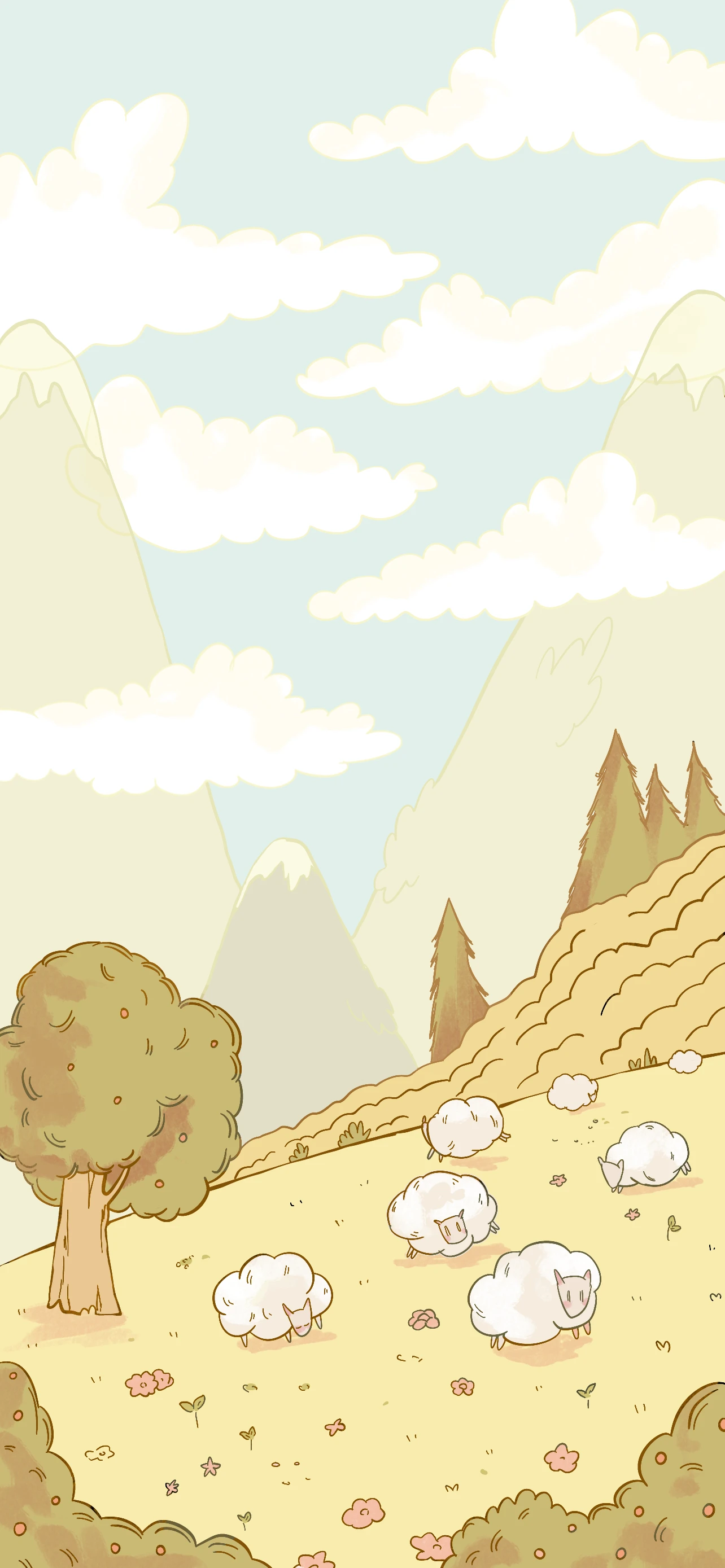 In a green valley, cradled among tall hills and meadows bright with flowers, there lived a great flock of soft, white,…