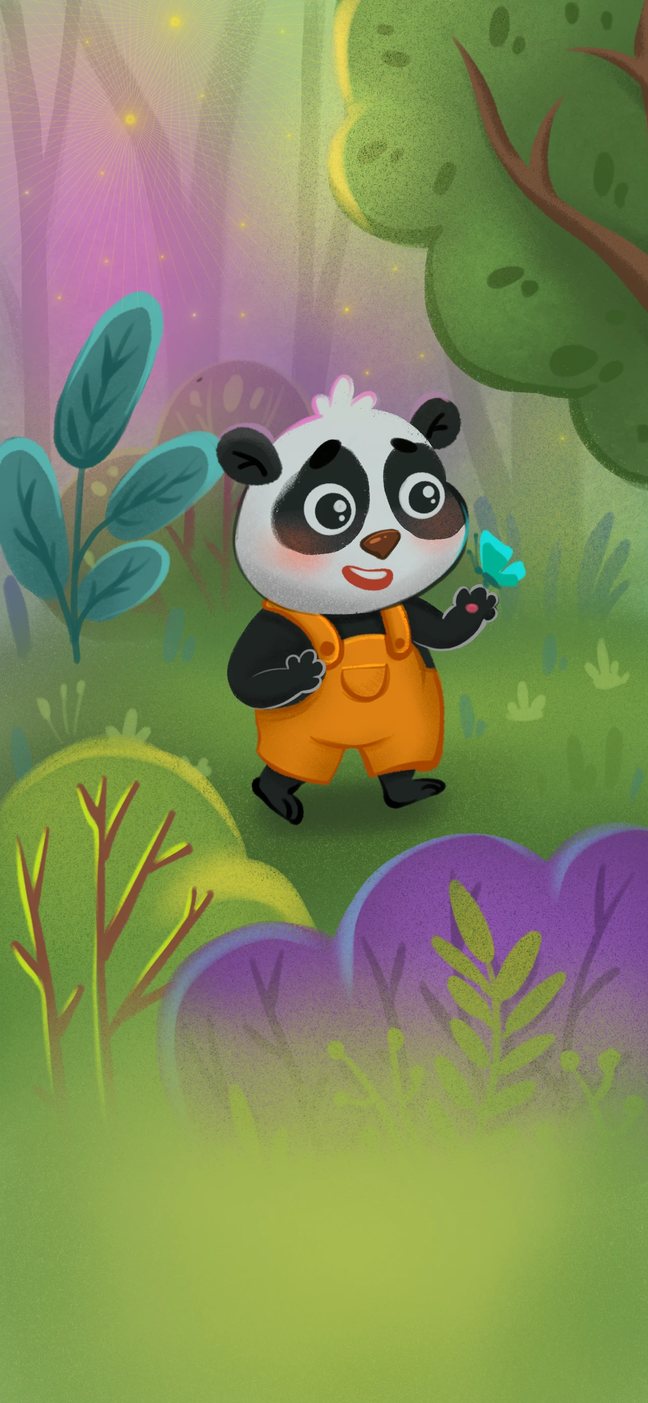 En el corazón de un frondoso bosque de bambú vivía un panda curioso y alegre llamado Muffin.