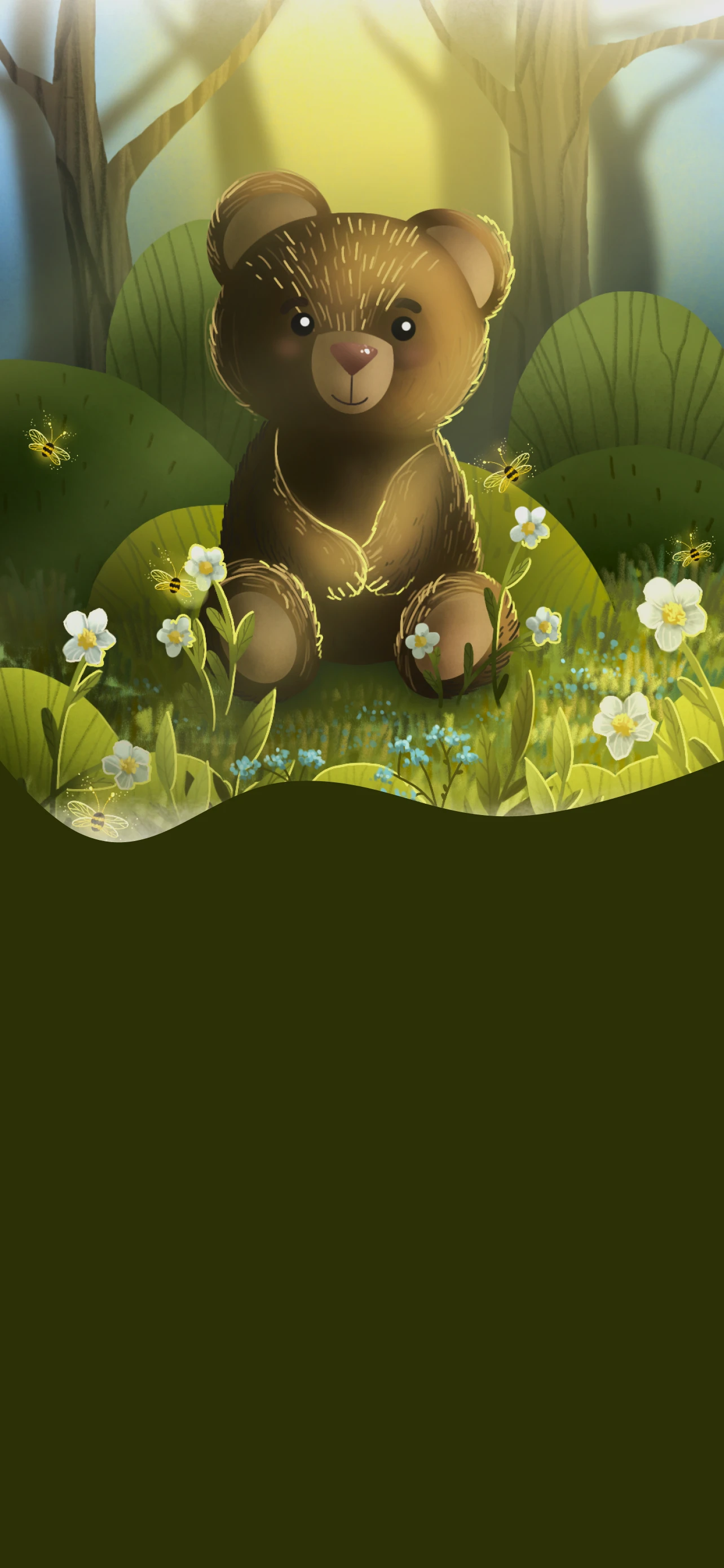 Bruno era un oso al que todos en el bosque querían, y lo querían por una razón muy sencilla: tenía un corazón bueno y tierno.